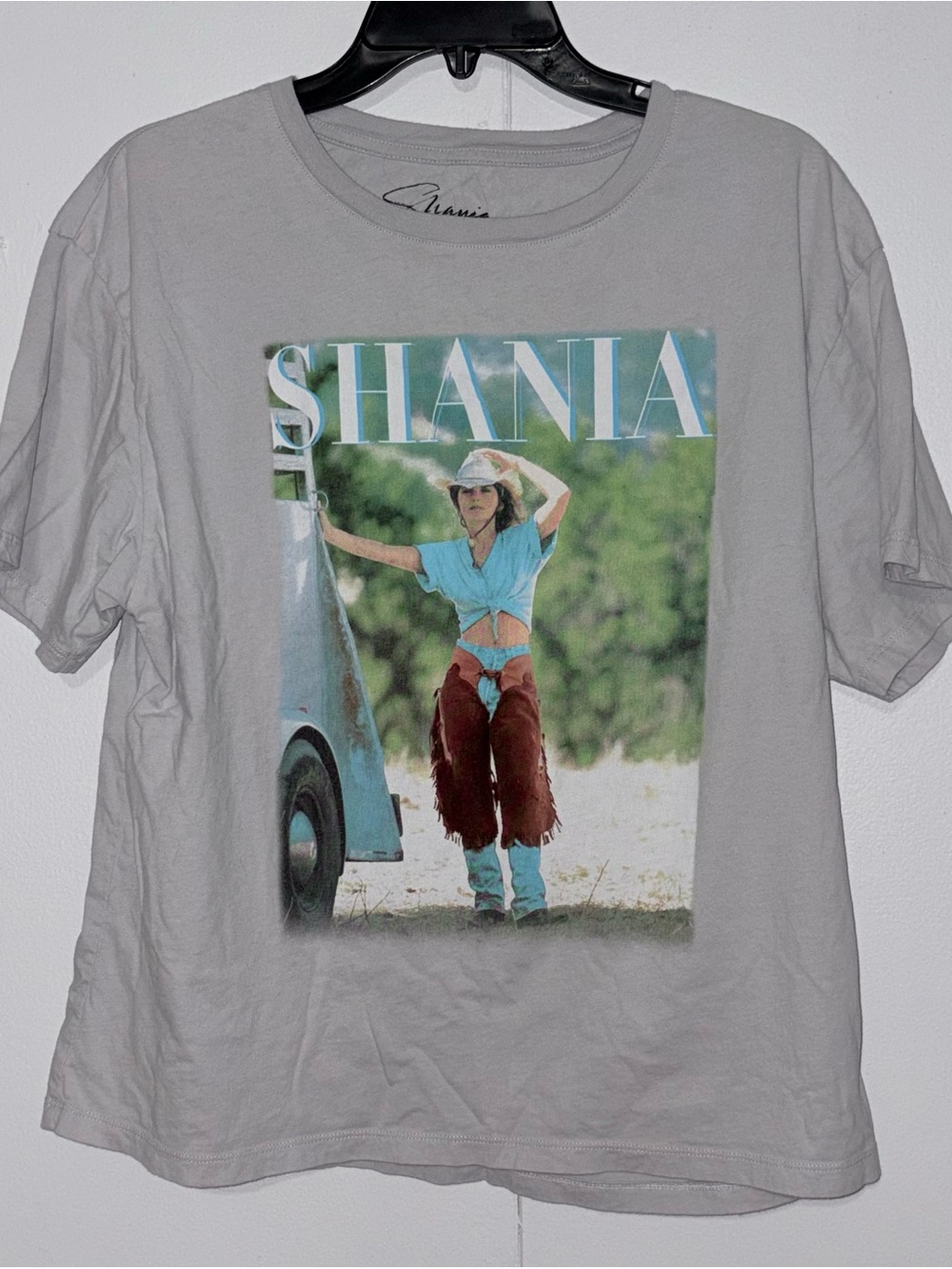 Shania Twain Womens Medium Gray Graphic Tee Country Music Western Bravado